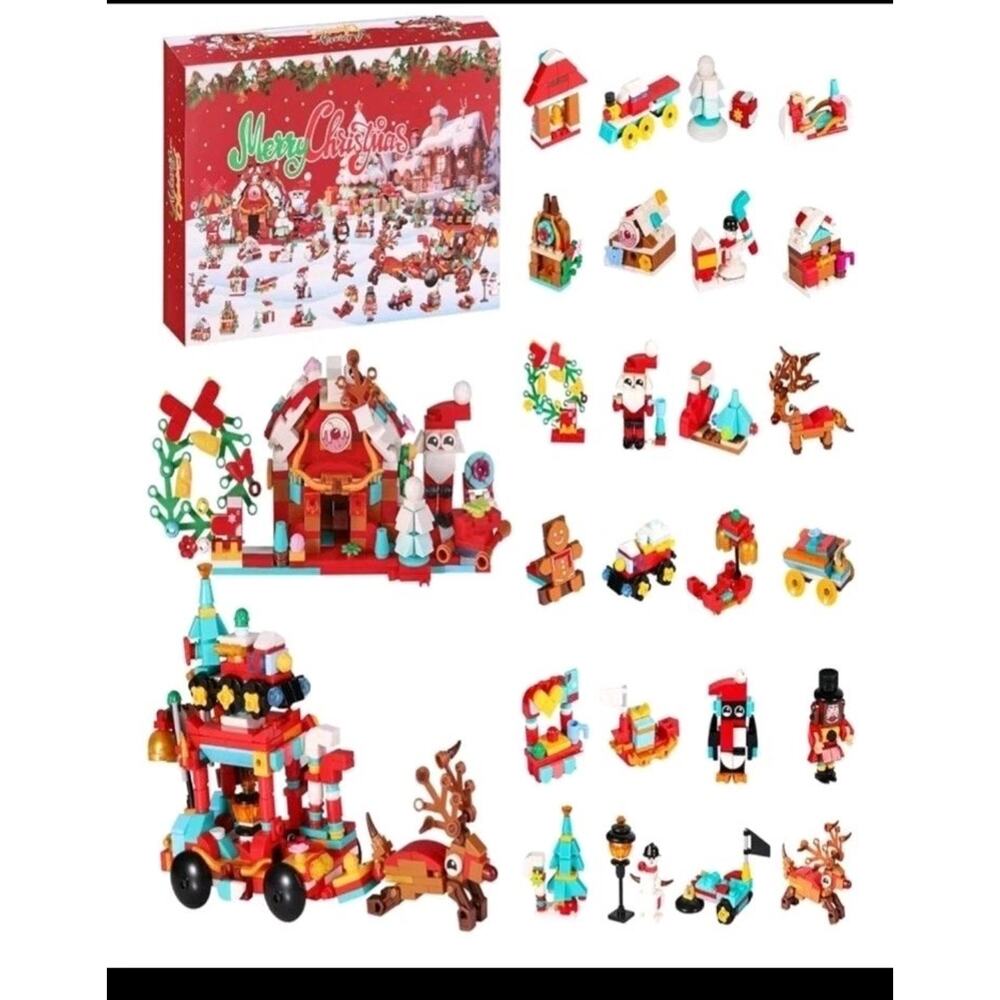 Advent Calendar‎ 2024 Christmas Countdown Building Set Santa's Sleigh Workshop